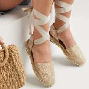 Women's Beige Espadrille Flats